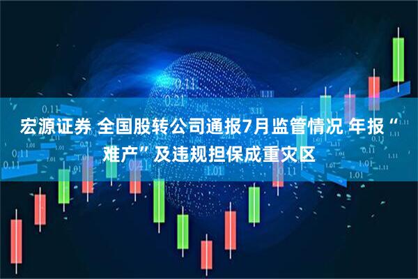 宏源证券 全国股转公司通报7月监管情况 年报“难产”及违规担保成重灾区